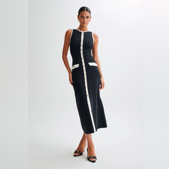 🖤🤍🖤 RARE! MESHKI “SAWYER”
Sleeveless Buttoned Maxi Dress - Black/White
XXS - Picture 5 of 7